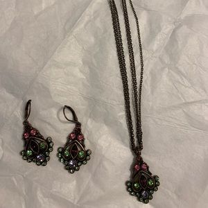 Necklace and earrings